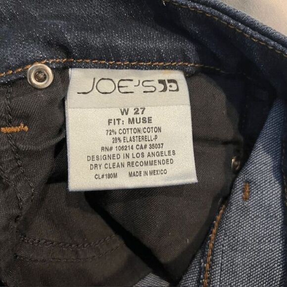 Joe's Jeans The Muse Fit Boot Cut Jeans Dark Wash Mid Rise Size 27 - Picture 8 of 14